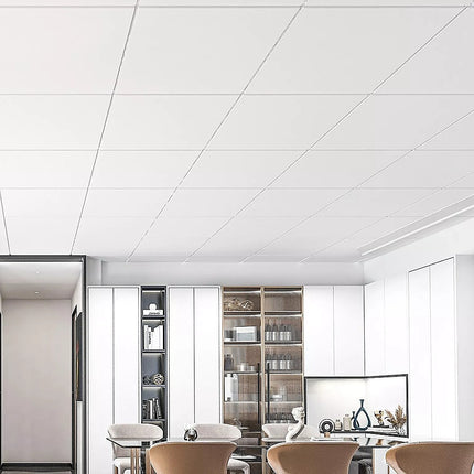 12x Smooth Drop Ceiling Tile 2ft x 2ft PVC Ceiling Panel 2