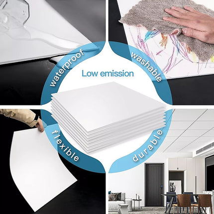 12x Smooth Drop Ceiling Tile 2ft x 2ft PVC Ceiling Panel 8