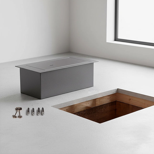 Underfloor Concealed Safe with Key – Heavy Duty Hidden Floor Security Box 2