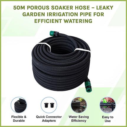 50m Porous Soaker Hose – Leaky Garden Irrigation Pipe for Efficient Watering 3