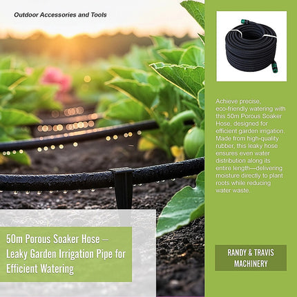 50m Porous Soaker Hose – Leaky Garden Irrigation Pipe for Efficient Watering 10