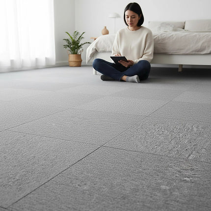 5m² Light Grey Carpet Tiles Set – Commercial & Domestic Flooring for Office, Retail, Home 5