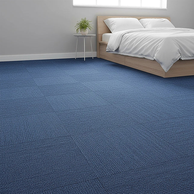 5m² Blue Carpet Tiles Set – Commercial & Domestic Flooring for Office, Retail, Home 2