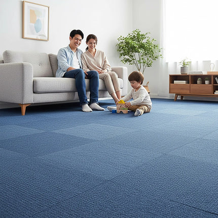 5m² Blue Carpet Tiles Set – Commercial & Domestic Flooring for Office, Retail, Home 5