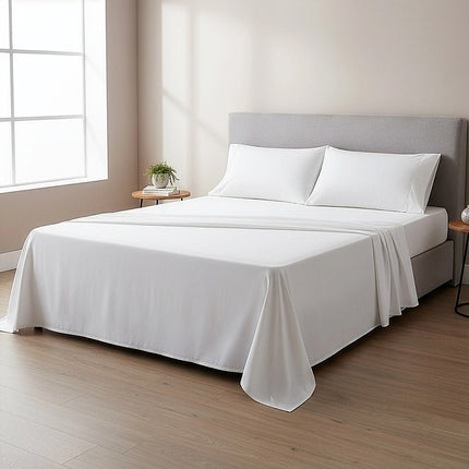 Queen Bed Sheet Set – 1800 Series Microfiber, Deep Pocket, Soft & Breathable, White 6