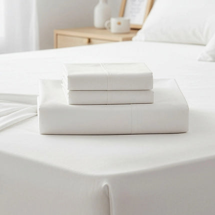 King Bed Sheet Set – 1800 Series Microfiber, Deep Pocket, Soft & Breathable, White 2