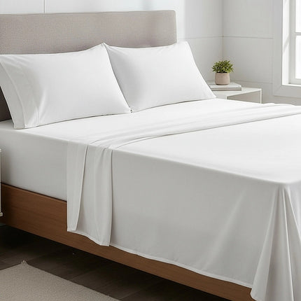King Bed Sheet Set – 1800 Series Microfiber, Deep Pocket, Soft & Breathable, White 6