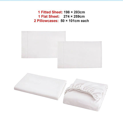 King Bed Sheet Set – 1800 Series Microfiber, Deep Pocket, Soft & Breathable, White 11