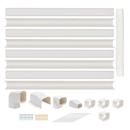 4.8m Mini Split AC Line Set Cover Kit PVC Duct for Central Air Conditioner Installation 3