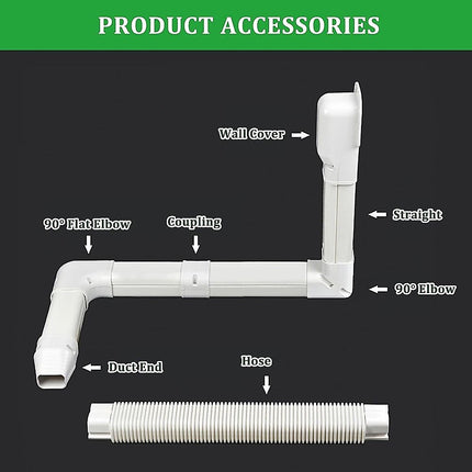 4.8m Mini Split AC Line Set Cover Kit PVC Duct for Central Air Conditioner Installation 6