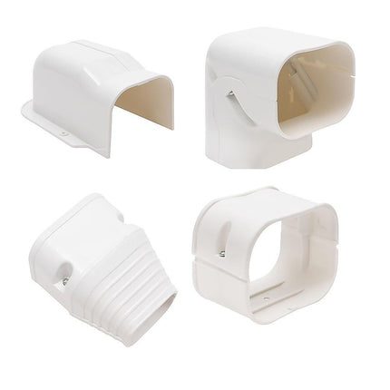 4.8m Mini Split AC Line Set Cover Kit PVC Duct for Central Air Conditioner Installation 7