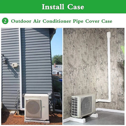 4.8m Mini Split AC Line Set Cover Kit PVC Duct for Central Air Conditioner Installation 8