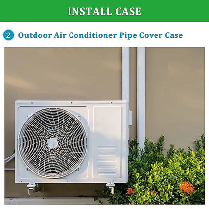 4.8m Mini Split AC Line Set Cover Kit PVC Duct for Central Air Conditioner Installation 9