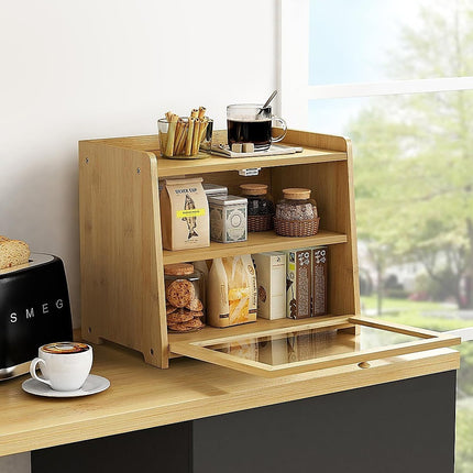 Enclosed Bread Box – Large Kitchen Countertop Bread Storage Container for Freshness & Organisation 2