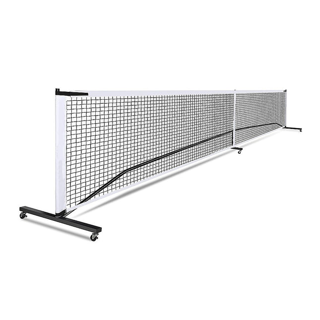 Portable 6.7m Pickleball Net Set – Heavy Duty Metal Frame with Wheels
