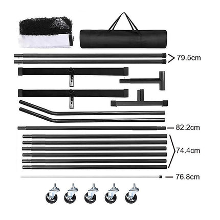 Portable 6.7m Pickleball Net Set – Heavy Duty Metal Frame with Wheels 3