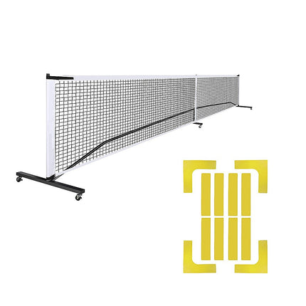 Portable 6.7m Pickleball Net Set – Heavy Duty Metal Frame with Wheels 5