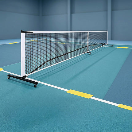 Portable 6.7m Pickleball Net Set – Heavy Duty Metal Frame with Wheels 9