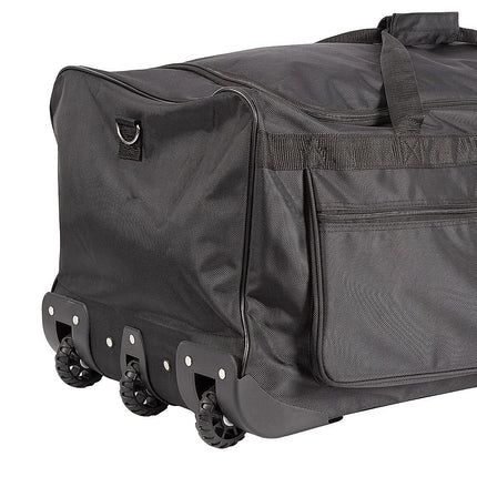 Large Black Wheeled Travel Duffle Bag Rolling Luggage Trolley for Sports and Getaways 6