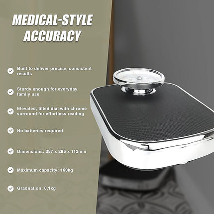 Medical Style Bathroom Scales Large Analogue Dial Heavy Duty Mechanical Scale for Home Use 2