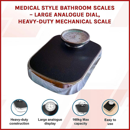 Medical Style Bathroom Scales Large Analogue Dial Heavy Duty Mechanical Scale for Home Use 4