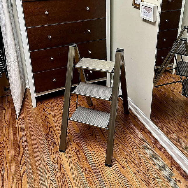 3 Step Ladder Foldable Lightweight – Anti-Slip Safety Stool for Home & Office 2