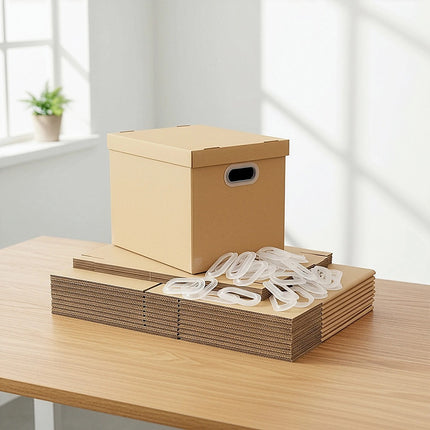 10Pcs Corrugated Cardboard Storage Boxes – Multi-Purpose Organising Cartons 6