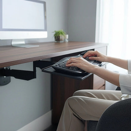 Wall Mount Keyboard Tray – Adjustable Folding Arm Workstation 5