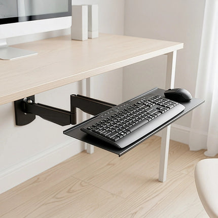 Wall Mount Keyboard Tray – Adjustable Folding Arm Workstation 7