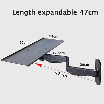 Wall Mount Keyboard Tray – Adjustable Folding Arm Workstation 12
