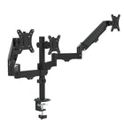 Triple Monitor Mount Stand – Desk Clamp with 3 Adjustable Arms for Multi-Screen Setup
