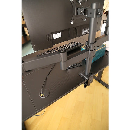 Triple Monitor Mount Stand – Desk Clamp with 3 Adjustable Arms for Multi-Screen Setup 9