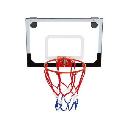 Indoor Mini Basketball Hoop Set – Door Mounted Backboard Kit with Ring & Ball