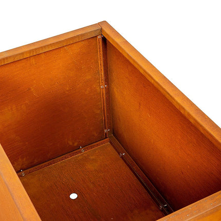 Corten Steel Planter Box 62x40x39cm Outdoor Garden Raised Bed Rust Finish 6