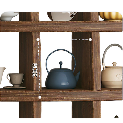90x90cm Solid Wood Wall Mounted Display Shelf Antique Style Decor 2