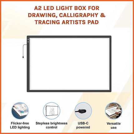 A2 LED Light Box for Drawing, Calligraphy & Tracing Artists Pad 3