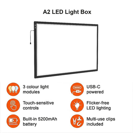 A2 LED Light Box for Drawing, Calligraphy & Tracing Artists Pad 9