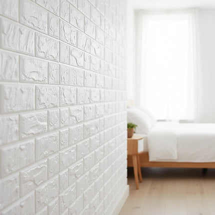 3D Brick Wall Tile Stickers 60x30cm – 50 Pack Peel & Stick Wallpaper 7