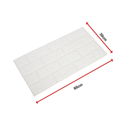 3D Brick Wall Tile Stickers 60x30cm – 50 Pack Peel & Stick Wallpaper 12
