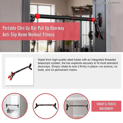 Portable Chin Up Bar Pull Up Doorway Anti-Slip Home Workout Fitness 9