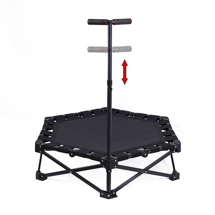 Foldable Fitness Trampoline with Handle Compact Folding Rebounder 3