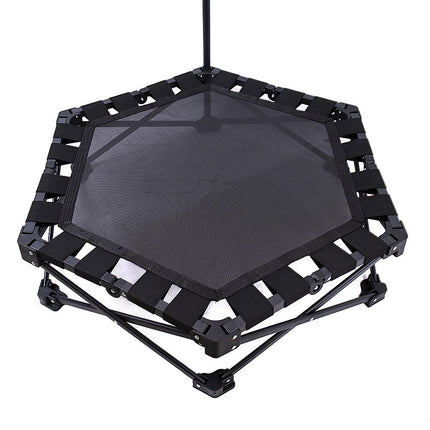 Foldable Fitness Trampoline with Handle Compact Folding Rebounder 4