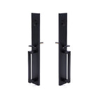 Matte Black Double Door Handle Set Dummy Front Entry Deadbolt Lock