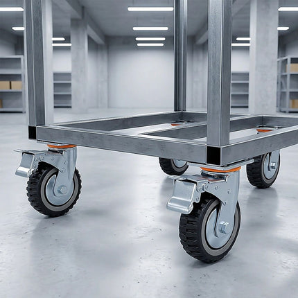 Heavy Duty Plate Caster Wheels Set 4 1200kg Swivel 2
