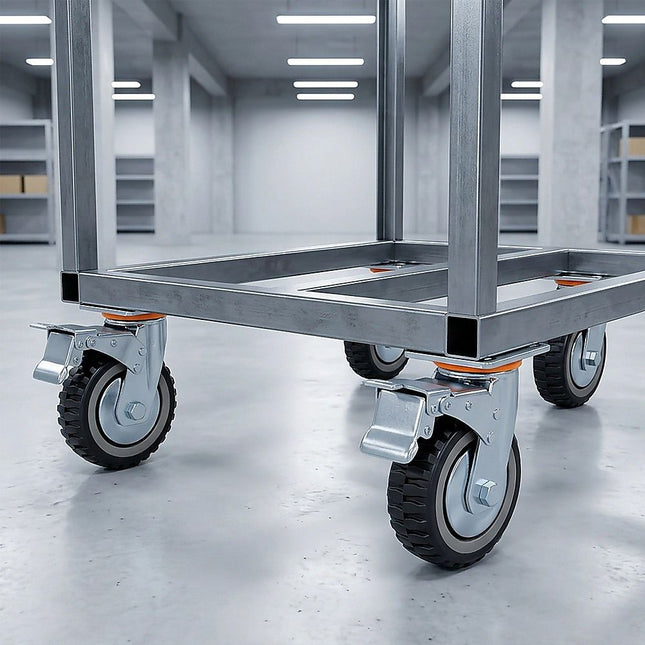 Heavy Duty Plate Caster Wheels Set 4 1200kg Swivel 2