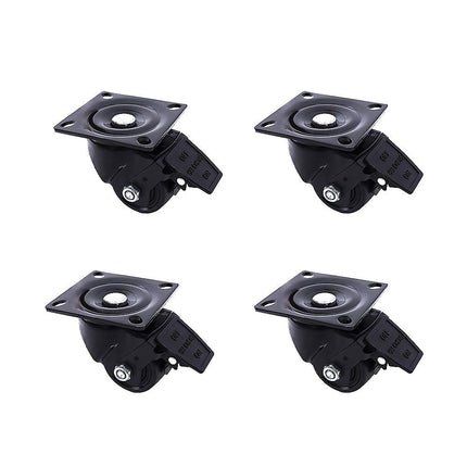 2.5 Inch Heavy Duty Nylon Castor Wheels Set 4 with Brake