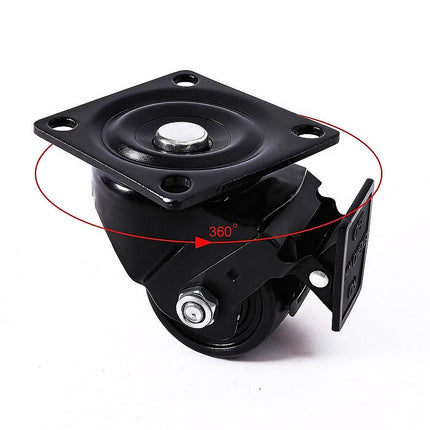 2.5 Inch Heavy Duty Nylon Castor Wheels Set 4 with Brake 12