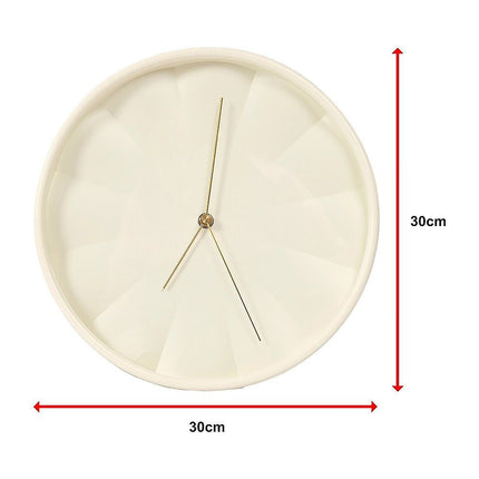 30cm Round Wall Clock Silent Sweep Modern ABS Frame 12