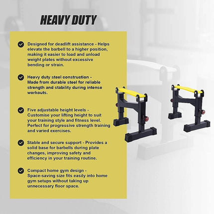 2x Deadlift Sling Racks Barbell Jack Squat Wedge 11