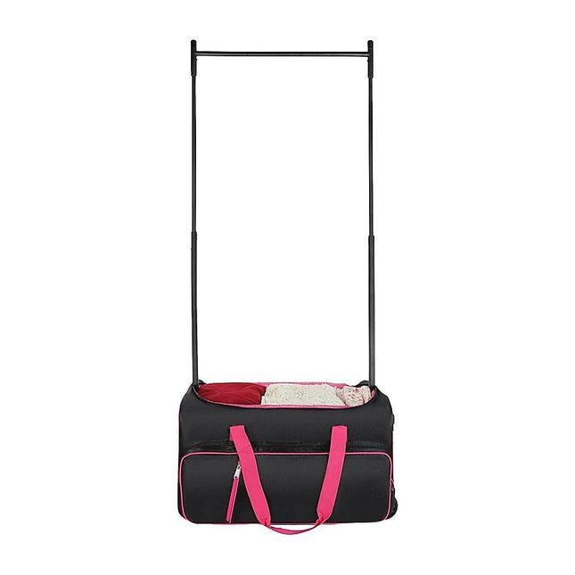 736.6 mm Heavy Duty Rolling Dance Bag with Garment Rack for Travel